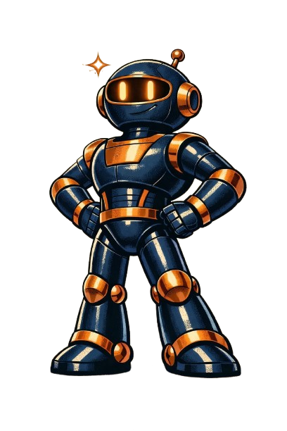 MojoBot mascot, the MojoAI AI automation partner